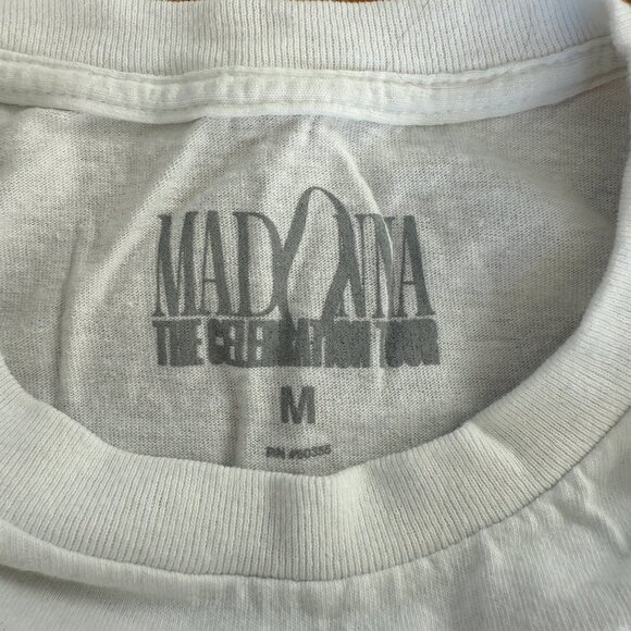 Madonna “The Celebration Tour” 2023–2024 Tee — Gold Corset Graphic — Size M - Picture 3 of 5